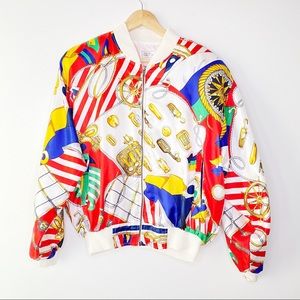 GDT Too Vintage Nautical Bomber Jacket w Pockets